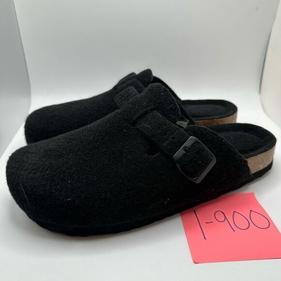 CUSHIONAIRE Women's Cork Footbed Clog with Genuine Leather Upper, Faux Fur Linin - Picture 3 of 7